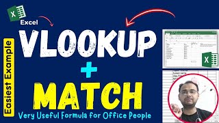 Vlookup with Match Formula in Excel with Easy Example  Business Excel [upl. by Asyen]