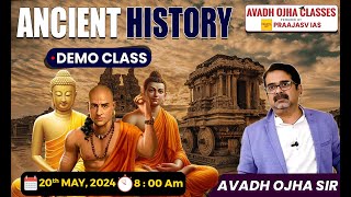 GS Foundation  Ancient History  Demo Class 1  By Avadh Ojha Sir avadhojha ancienthistory [upl. by Navoj]