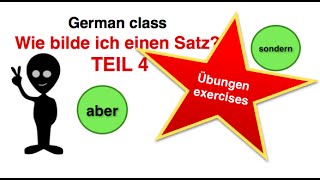 German lesson  Word Order  Part 4  aber sondern [upl. by Euqinorev]