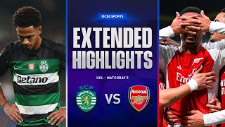 Sporting CP vs Arsenal Extended Highlights  UCL League Phase MD 5  CBS Sports Golazo [upl. by Jentoft]