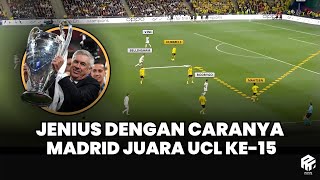 Jenius Optimalkan Semua Fase  Taktik Ancelotti Menangkan UCL ke15 Bagi Madrid [upl. by Netsirc841]