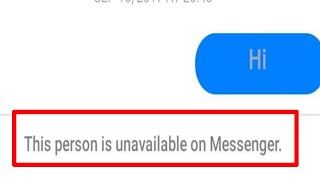 Fix Messenger This Person is unavailable on Messenger problem  this person is unavailable messenger [upl. by Luhem653]