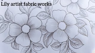 Learn how to draw flower design Easy flower drawing tutorial for beginners [upl. by Henricks20]