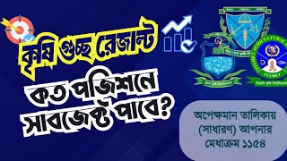 কৃষি গুচ্ছে কত পজিশনে সাবজেক্ট পাওয়া যাবে।।কৃষি গুচ্ছ রেজাল্ট পরবর্তী গাইডলাইন কৃষিগুচ্ছ [upl. by Ialda822]