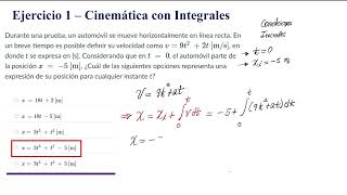 EJERCICIO DE CINEMÁTICA CON INTEGRALES [upl. by Jaco]