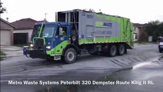 Metro Waste Systems Peterbilt 320 Dempster Route King II RL amp McNeilus AutoReach ASL [upl. by Arenat378]