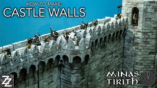 How to Make Castle Battlements  Minas Tirith Walls Guide and Templates [upl. by Farrica]