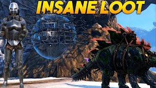 We DUO Raided A Custom CAVE For INSANE LOOT  ARK [upl. by Anial]