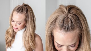 HAIR HACK 🦋🤍 EASY HALFUP ELASTIC HAIRSTYLE [upl. by Paynter9]