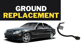 Battery Ground cable replacement on w220 Mercedes Benz [upl. by Idou]