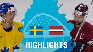 Sweden  Latvia  Highlights  IIHFWorlds 2017 [upl. by Peggy222]