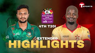 Extended Highlights  Bangladesh vs Zimbabwe  4th T20i  T Sports [upl. by Adaran]