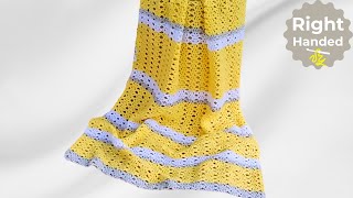 EASY Crochet Baby Blanket Tutorial The Beached Granny [upl. by Ahseihs]