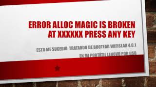 Error invalid number magic alloc magic is broken at xxxxxx press [upl. by Morez993]