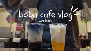 boba cafe vlog asmr 🧋 bobarista shift☀️ [upl. by Leland]