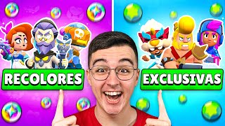 SKINS EXCLUSIVAS vs RECOLORES en MODO CREATIVO 😱🚨 Brawl Stars [upl. by Eidda]