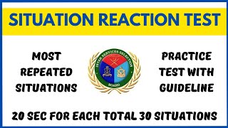 situation reaction practice test SRTmost repeated situations ISSB  SSB  Psychologist test [upl. by Eladnwahs576]