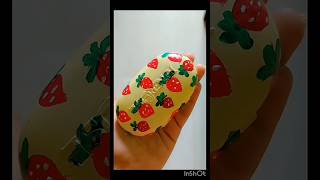 Mini box painting🍓🎨reels foryou reels recycling minibox strawberry trending viralvideo [upl. by Alrahs451]