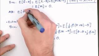 SP162 Example Bias and MSE of Two Estimators [upl. by Llerrom]