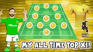 🐐⚽️MY GOAT XI⚽️🐐 442oons AllTime Top XI Footballers [upl. by Lucy]