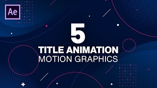 5 Title Text Animation in After Effects  After Effects Tutorial [upl. by Neliac]