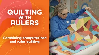 Combining computerized and ruler quilting [upl. by Merritt409]