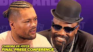 Derek Chisora vs Joe Joyce • Full HEATED Final Press Conference amp Face Off Video [upl. by Amling45]