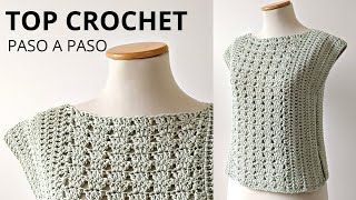 Cómo tejer Top a crochet o ganchillo fácil y paso a paso [upl. by Yoong]