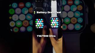 🔋battery drain test t10t900 ultra smart watch  battery backup comparison 🔥 smartwatch t800ultra [upl. by Llertrac]