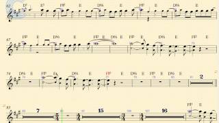 Alto Sax  Dont Fear The Reaper  Blue Oyster Cult  Sheet Music Chords amp Vocals [upl. by Atilef]