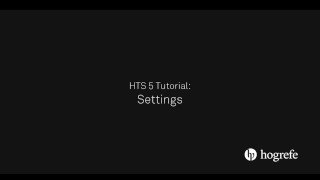 HTS Tutorial Settings [upl. by Bili]