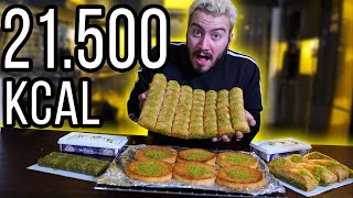 21500 KALORİ TATLI BAKLAVA YEDİM ÇılgınMutfak [upl. by Lorin489]