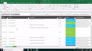 Activity Planner  Excel amp VBA [upl. by Peddada541]