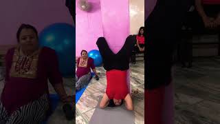 Headstand practice video shortvideo womenmotivation ytshorts [upl. by Nnor]