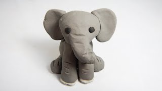 Cómo hacer un elefante de plastilina paso a paso fácil explicado arcilla polimérica [upl. by Ardeahp]