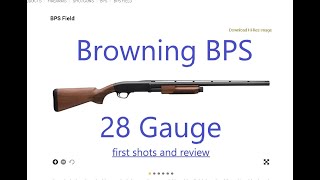 Browning BPS 28 Gauge Unboxing First Shots Review [upl. by Pollard]