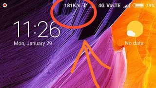 How to enable internet speed meter on redmi 5a [upl. by Delmer]