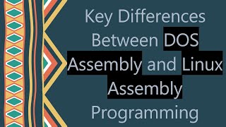 Key Differences Between DOS Assembly and Linux Assembly Programming [upl. by Nicolea]