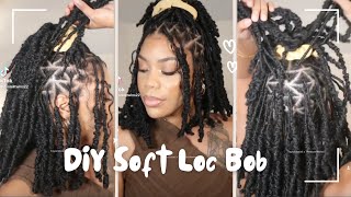 DIY Knotless Soft Locs Bob The ultimate Protective style for stunning NaturalLooking Hair [upl. by Oag]