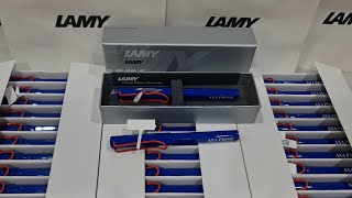 LAMY Rollerball Pen Safari Blue Red Clip  Safari Special Edition [upl. by Nelehyram641]