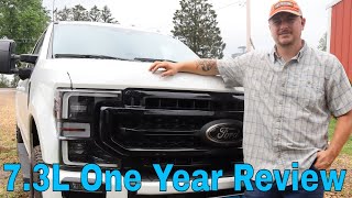 49 2020 F250 73L GODZILLA One Year Review [upl. by Akinam]