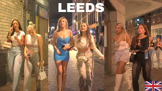 LEEDS CITY ENGLAND UK NIGHTLIFE WALK [upl. by Ecnerewal]