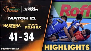 HaryanaSteelers Overpower DabangDelhiKC  ProKabaddiOnStar 2024 HIGHLIGHTS [upl. by Mizuki]