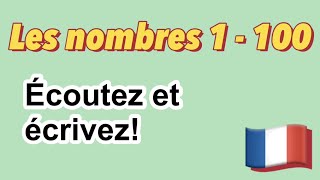 Prov på franska siffror 1  100  öva siffror på franska Chiffres en français [upl. by Eissim128]