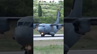 CLOSEUP ALENIA C27J SPARTAN TAKEOFF [upl. by Nyrak]