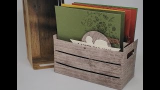 Wood Texture Crate made with Stampin Up products [upl. by Anayt946]