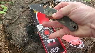 Spyderco quotpara3quot dlc coated CPM s45vn camouflage G10 [upl. by Nyrb872]