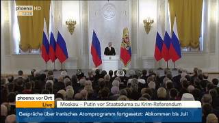 Anschluss der Krim an Russland  Rede von Wladimir Putin am 18032014 [upl. by Luhar]