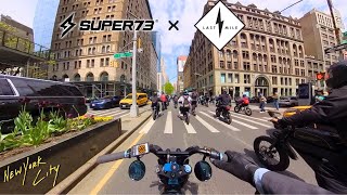 Super73 New York Season Opener Group Ride eBike Ride POV 4K [upl. by Tallu]