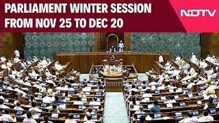 Parliament Session News  Parliament Winter Session From Nov 25 To Dec 20 [upl. by Evatsug]